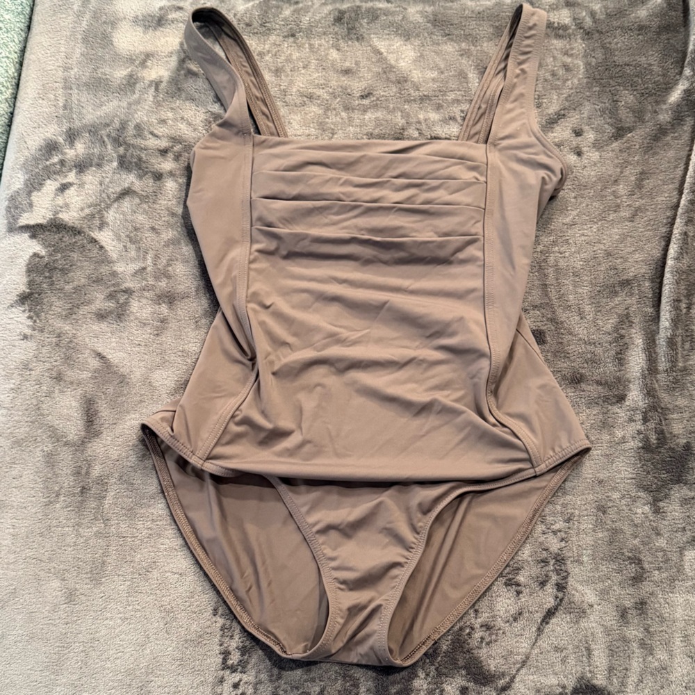 Calvin Klein Taupe One-Piece Swimsuit
